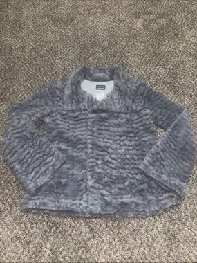 Patagonia Pelage Gray Fuzzy Fur Puff Jacket